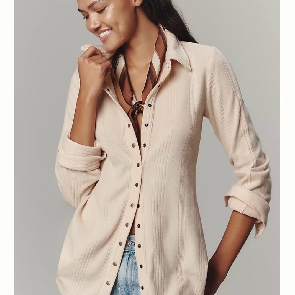 Pilcro Brushed Buttondown Cardigan Sweater